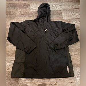 Nike Windbreaker Hooded Lightweight Quarter-Zip Jacket Black Men's Size S Nylon